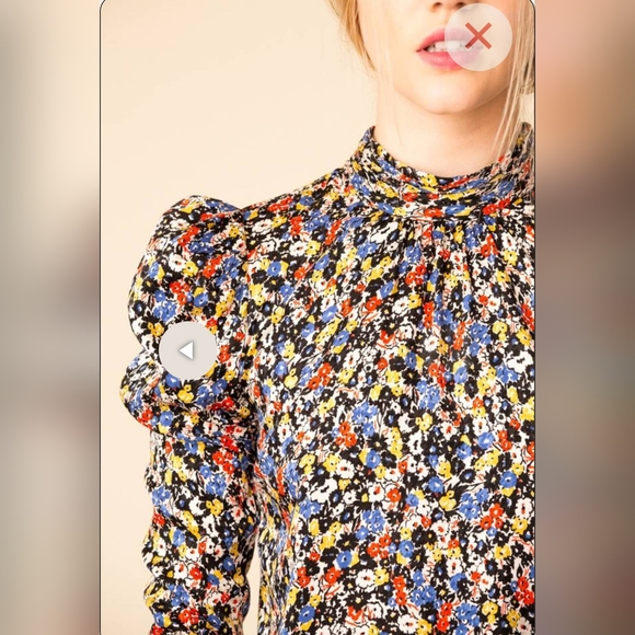 Veronica Beard Silk Mena Top In Multi Black Size 6 - Picture 11 of 11